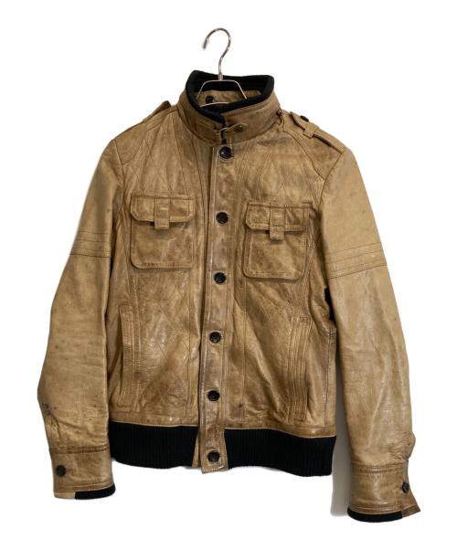 5351 pour les hommes（5351プールオム）5351 pour les hommes (5351プールオム) ラムレザージャケット ブラウン サイズ:2の古着・服飾アイテム