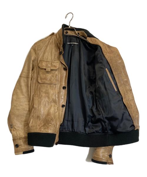 5351 pour les hommes（5351プールオム）5351 pour les hommes (5351プールオム) ラムレザージャケット ブラウン サイズ:2の古着・服飾アイテム