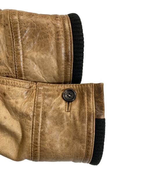 5351 pour les hommes（5351プールオム）5351 pour les hommes (5351プールオム) ラムレザージャケット ブラウン サイズ:2の古着・服飾アイテム