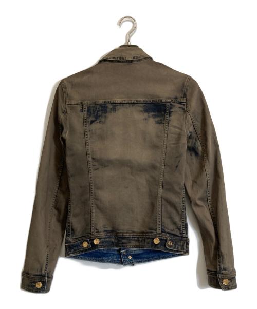 DOLCE & GABBANA（ドルチェ＆ガッバーナ）DOLCE & GABBANA (ドルチェ＆ガッバーナ) ビジューデニムジャケット ブラウン サイズ:44の古着・服飾アイテム