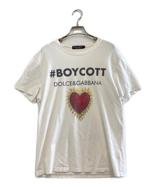 DOLCE & GABBANA（ドルチェ＆ガッバーナ）DOLCE & GABBANA (ドルチェ＆ガッバーナ) Tシャツ ホワイト サイズ:52の古着・服飾アイテム