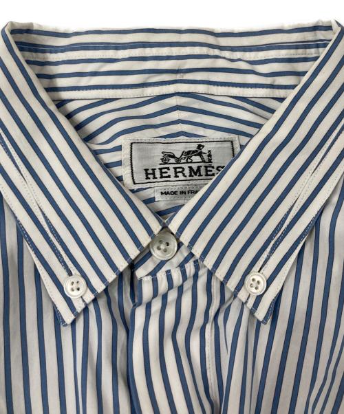 HERMES（エルメス）HERMES (エルメス) セリエボタン切替シャツ スカイブルー サイズ:-の古着・服飾アイテム
