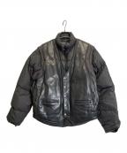 Schottショット）の古着「レザーベストドッキングダウンジャケット」｜ブラック