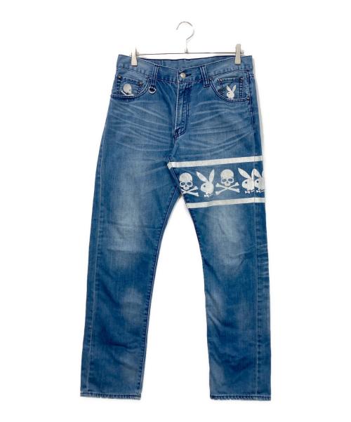 PLAY BOY（プレイボーイ）PLAY BOY (プレイボーイ) Mastermind (マスターマインド) デニムパンツ インディゴ サイズ:34の古着・服飾アイテム