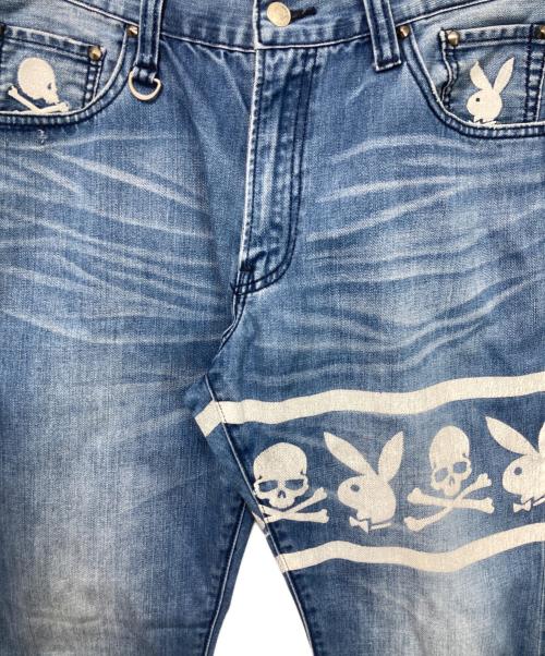 PLAY BOY（プレイボーイ）PLAY BOY (プレイボーイ) Mastermind (マスターマインド) デニムパンツ インディゴ サイズ:34の古着・服飾アイテム