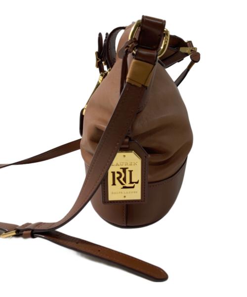 RALPH LAUREN（ラルフローレン）RALPH LAUREN (ラルフローレン) カウレザーショルダーバッグ ブラウンの古着・服飾アイテム