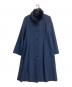 LEILIAN（レリアン）の古着「ミンクファー付きカシミヤコート」｜ネイビー