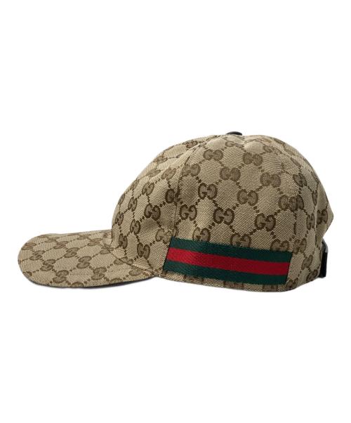GUCCI（グッチ）GUCCI (グッチ) GGキャンバス シェリーラインキャップ ベージュの古着・服飾アイテム
