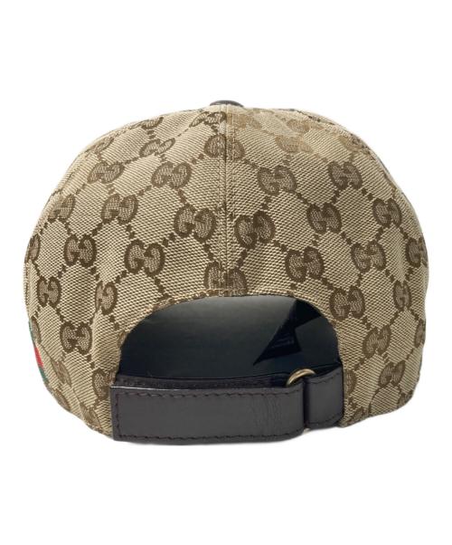 GUCCI（グッチ）GUCCI (グッチ) GGキャンバス シェリーラインキャップ ベージュの古着・服飾アイテム