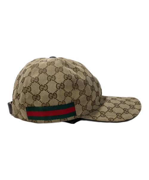GUCCI（グッチ）GUCCI (グッチ) GGキャンバス シェリーラインキャップ ベージュの古着・服飾アイテム