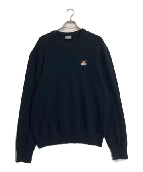 DIESEL（ディーゼル）DIESEL (ディーゼル) K-ATHENSNEW クルーネックニット ブラック サイズ:Lの古着・服飾アイテム