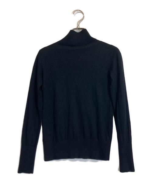 LE CIEL BLEU（ルシェルブルー）LE CIEL BLEU (ルシェルブルー) Button-Front High Neck Knit ブラック サイズ:36の古着・服飾アイテム