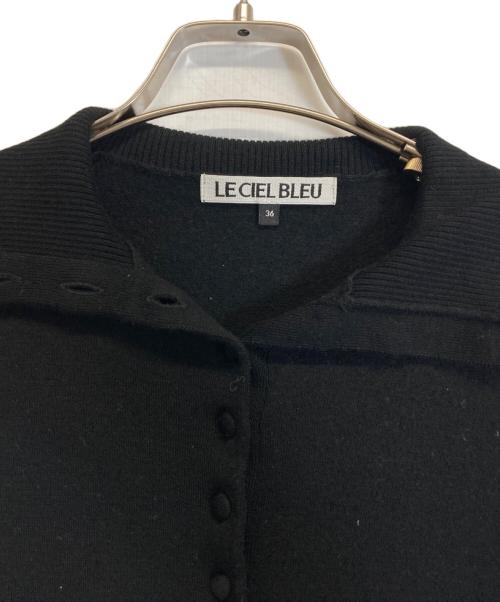 LE CIEL BLEU（ルシェルブルー）LE CIEL BLEU (ルシェルブルー) Button-Front High Neck Knit ブラック サイズ:36の古着・服飾アイテム