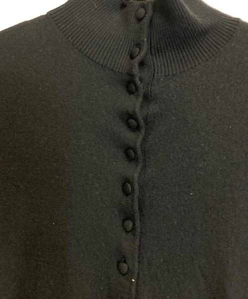 LE CIEL BLEU（ルシェルブルー）LE CIEL BLEU (ルシェルブルー) Button-Front High Neck Knit ブラック サイズ:36の古着・服飾アイテム