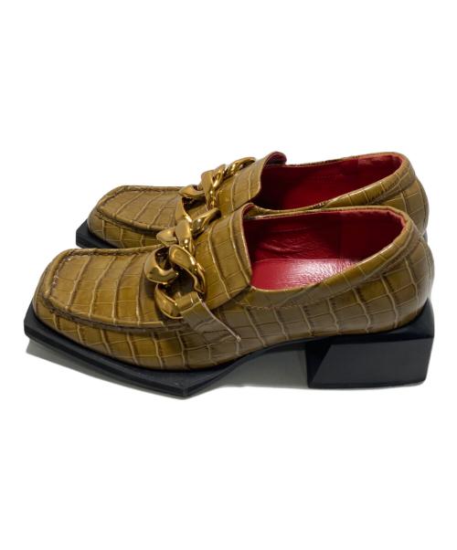 MANA（マナ）MANA (マナ) チャンキーソールローファー ブラウン サイズ:25の古着・服飾アイテム