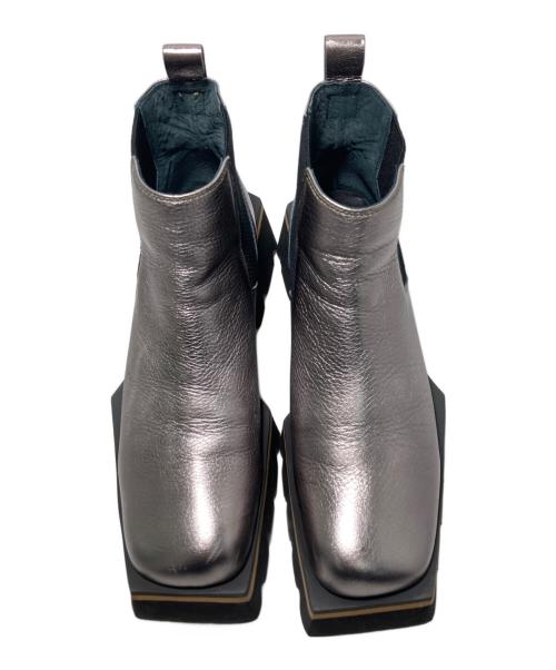 MANA（マナ）MANA (マナ) チャンキーソールブーツ グレー サイズ:25の古着・服飾アイテム