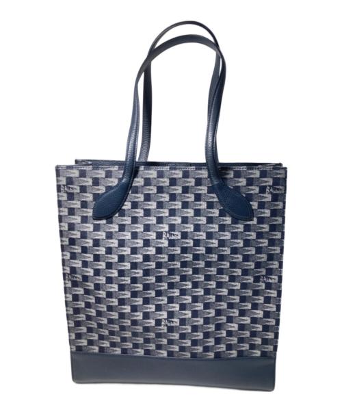 BALLY（バリー）BALLY (バリー) モノグラムトートバッグ ネイビーの古着・服飾アイテム