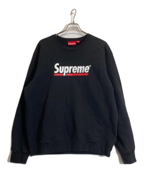 SUPREME（シュプリーム）Supreme (シュプリーム) Underline Crewneck ブラック サイズ:XLの古着・服飾アイテム