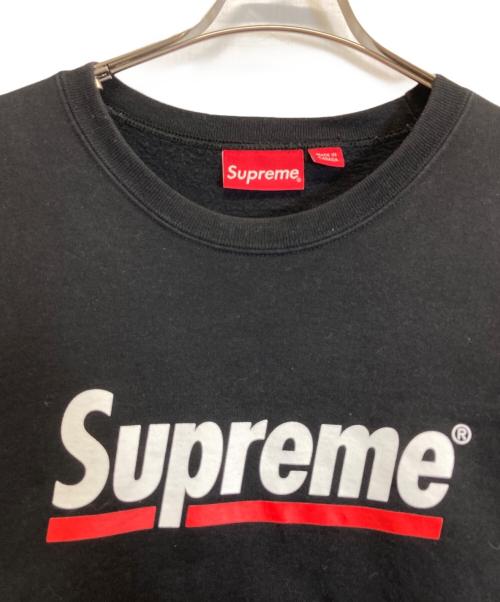 SUPREME（シュプリーム）Supreme (シュプリーム) Underline Crewneck ブラック サイズ:XLの古着・服飾アイテム