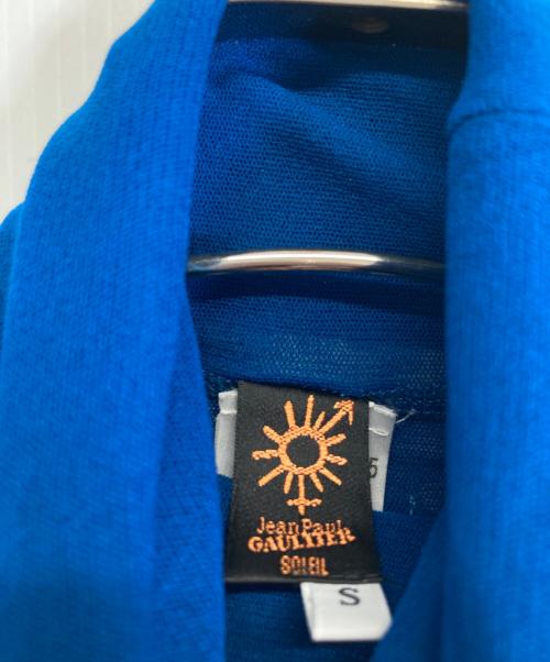 Jean Paul GAULTIER SOLEIL（ジャンポールゴルチェ ソレイユ）Jean Paul GAULTIER SOLEIL (ジャンポールゴルチェ ソレイユ) タートルネックパワーネット ブルー サイズ:Sの古着・服飾アイテム