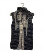 Jean Paul Gaultier FEMMEジャンポールゴルチエ フェム）の古着「メッシュノースリーブニット」｜ブラック