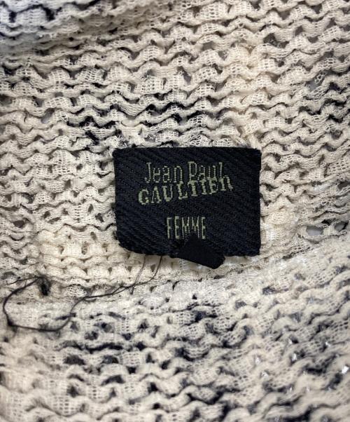Jean Paul Gaultier FEMME（ジャンポールゴルチエ フェム）Jean Paul GAULTIER FEMME (ジャンポールゴルチエ フェム) メッシュノースリーブニット ブラック サイズ:40の古着・服飾アイテム