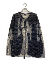 Jean Paul Gaultier FEMME（ジャンポールゴルチエ フェム）の古着「メッシュニットジップカーディガン」｜ブラック