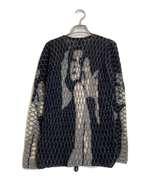 Jean Paul Gaultier FEMME（ジャンポールゴルチエ フェム）Jean Paul GAULTIER FEMME (ジャンポールゴルチエ フェム) メッシュニットジップカーディガン ブラック サイズ:40の古着・服飾アイテム