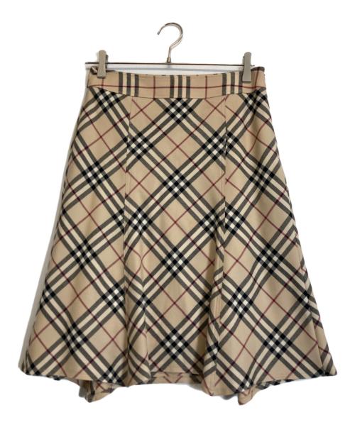 BURBERRY LONDON（バーバリーロンドン）BURBERRY LONDON (バーバリーロンドン) ノバチェックミニスカート ベージュ サイズ:38の古着・服飾アイテム