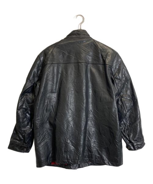 POLO RALPH LAUREN（ポロ・ラルフローレン）POLO RALPH LAUREN (ポロ・ラルフローレン) レザーモーターサイクルジャケット ブラック サイズ:Lの古着・服飾アイテム