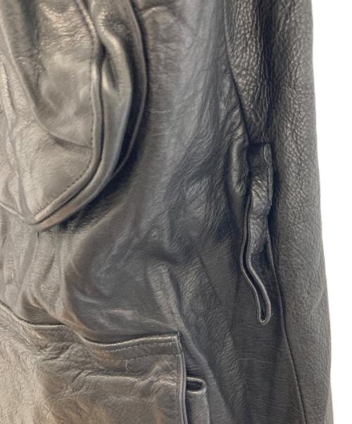 POLO RALPH LAUREN（ポロ・ラルフローレン）POLO RALPH LAUREN (ポロ・ラルフローレン) レザーモーターサイクルジャケット ブラック サイズ:Lの古着・服飾アイテム