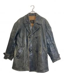 CONFEZIONI EXTRA LUSSO FUPIM（コンフェツィオーニ・エクストラ・ルッソ・フピム）の古着「レザーカーコート」｜ブラック