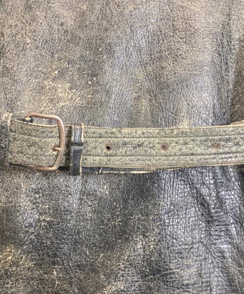 CONFEZIONI EXTRA LUSSO FUPIM（コンフェツィオーニ・エクストラ・ルッソ・フピム）CONFEZIONI EXTRA LUSSO FUPIM (コンフェツィオーニ・エクストラ・ルッソ・フピム) レザーカーコート ブラック サイズ:表記無しの古着・服飾アイテム