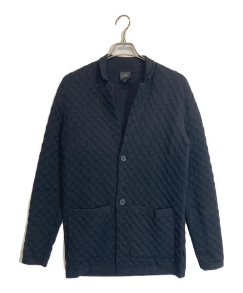 ARMANI EXCHANGE（アルマーニ エクスチェンジ）ARMANI EXCHANGE (アルマーニ エクスチェンジ) ニットジャケット ブラック サイズ:Sの古着・服飾アイテム