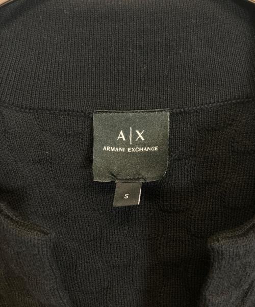 ARMANI EXCHANGE（アルマーニ エクスチェンジ）ARMANI EXCHANGE (アルマーニ エクスチェンジ) ニットジャケット ブラック サイズ:Sの古着・服飾アイテム