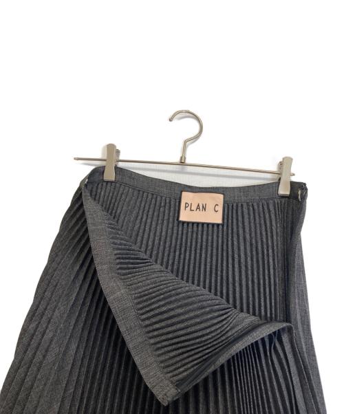 PLAN C（プランシー）Plan C (プランシー) プリーツスカート グレー サイズ:38の古着・服飾アイテム