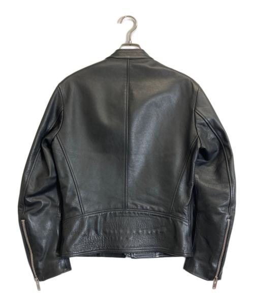 Maison Margiela（メゾンマルジェラ）Maison Margiela (メゾンマルジェラ) ハの字レザーライダースジャケット ブラック サイズ:46の古着・服飾アイテム