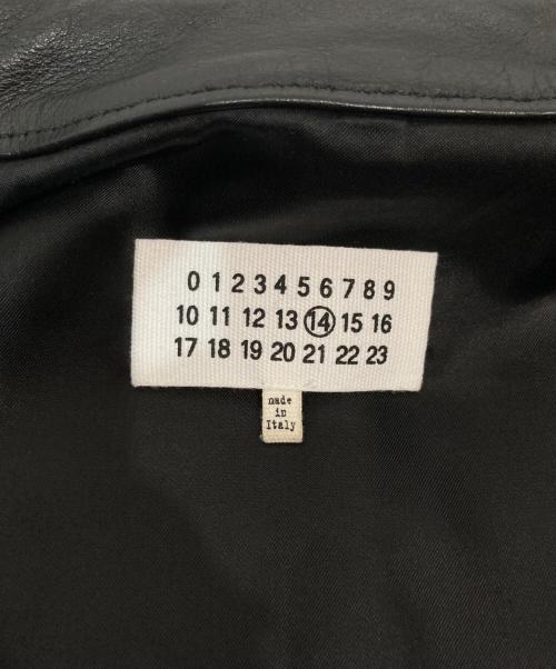 Maison Margiela（メゾンマルジェラ）Maison Margiela (メゾンマルジェラ) ハの字レザーライダースジャケット ブラック サイズ:46の古着・服飾アイテム