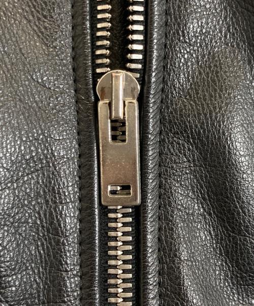 Maison Margiela（メゾンマルジェラ）Maison Margiela (メゾンマルジェラ) ハの字レザーライダースジャケット ブラック サイズ:46の古着・服飾アイテム