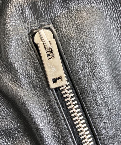 Maison Margiela（メゾンマルジェラ）Maison Margiela (メゾンマルジェラ) ハの字レザーライダースジャケット ブラック サイズ:46の古着・服飾アイテム