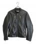 Maison Margiela（メゾンマルジェラ）の古着「ハの字レザーライダースジャケット」｜ブラック