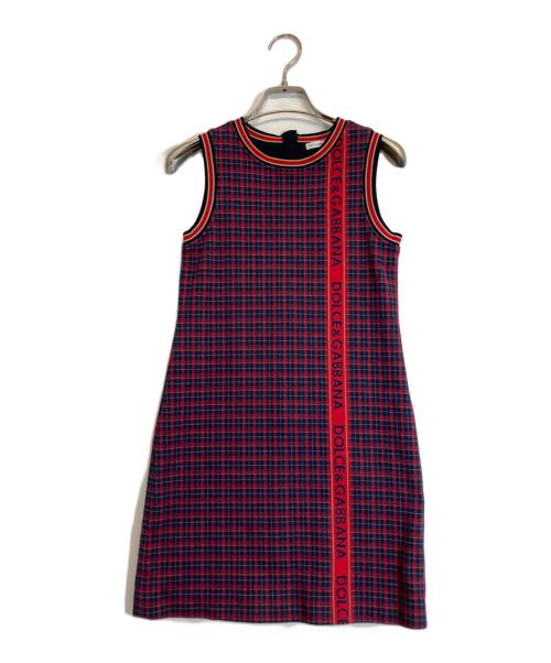 DOLCE & GABBANA（ドルチェ＆ガッバーナ）DOLCE & GABBANA (ドルチェ＆ガッバーナ) ノースリーブワンピース レッド サイズ:9/10の古着・服飾アイテム