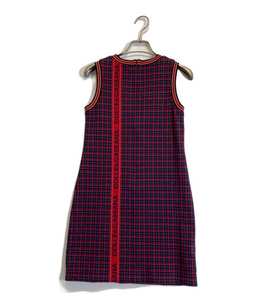 DOLCE & GABBANA（ドルチェ＆ガッバーナ）DOLCE & GABBANA (ドルチェ＆ガッバーナ) ノースリーブワンピース レッド サイズ:9/10の古着・服飾アイテム