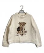 THE TOEザ・トゥー）の古着「Schloss Holiday Dog Knit」｜ベージュ