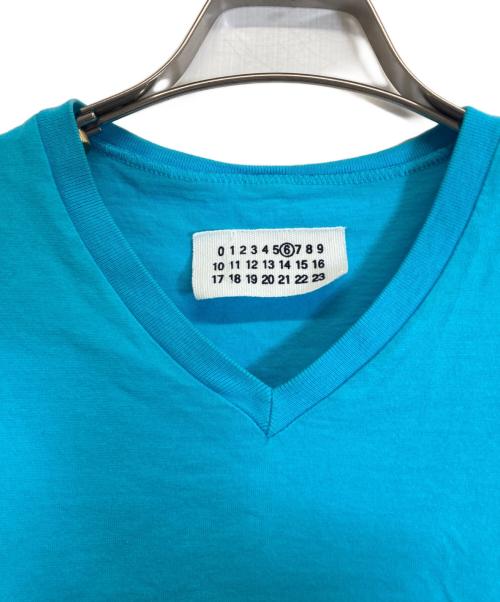 MM6 Maison Margiela（エムエムシックスメゾンマルジェラ）MM6 Maison Margiela (エムエムシックスメゾンマルジェラ) ステッチデザインTシャツ ブルー サイズ:Sの古着・服飾アイテム