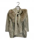 UNDERCOVERアンダーカバー）の古着「ファー付きカットソー」｜グレー