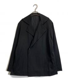 yohji yamamoto+noir（ヨウジヤマモトプリュスノアール）の古着「ウールギャバジンジャケット」｜ブラック