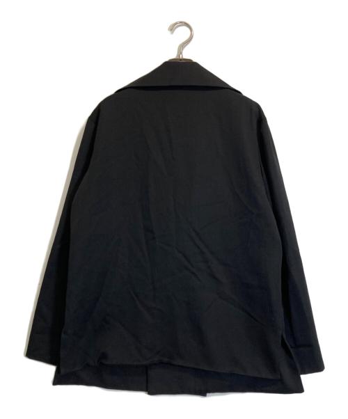 yohji yamamoto+noir（ヨウジヤマモトプリュスノアール）yohji yamamoto+noir (ヨウジヤマモトプリュスノアール) ウールギャバジンジャケット ブラック サイズ:Lの古着・服飾アイテム