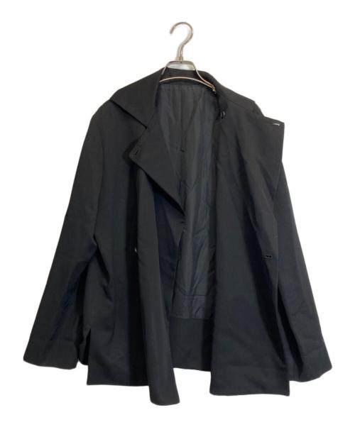 yohji yamamoto+noir（ヨウジヤマモトプリュスノアール）yohji yamamoto+noir (ヨウジヤマモトプリュスノアール) ウールギャバジンジャケット ブラック サイズ:Lの古着・服飾アイテム