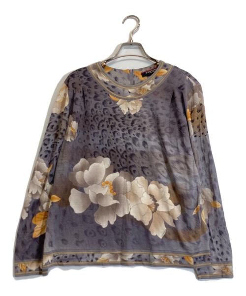 LEONARD（レオナール）LEONARD (レオナール) ウールシルクカットソー グレー サイズ:Lの古着・服飾アイテム